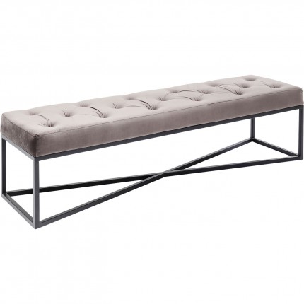 Bench Crossover 150x40cm grey and black Kare Design