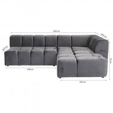 Corner Sofa Belami Grey Right Kare Design