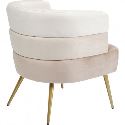 Armchair Sandwich velvet creme Kare Design