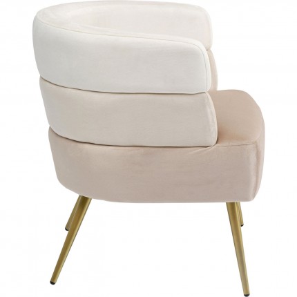 Armchair Sandwich velvet creme Kare Design