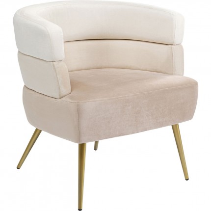 Armchair Sandwich velvet creme Kare Design