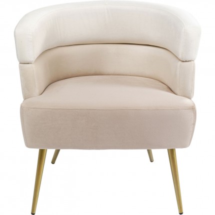 Armchair Sandwich velvet creme Kare Design