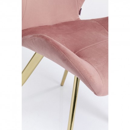 Chair Viva velvet pink Kare Design