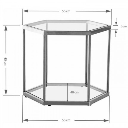 Coffee Table Comb Silver 45cm Kare Design