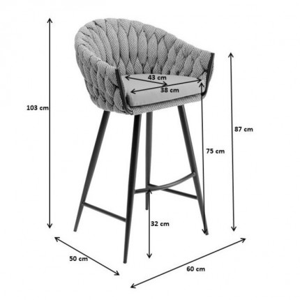 Bar Chair Knot brown Kare Design