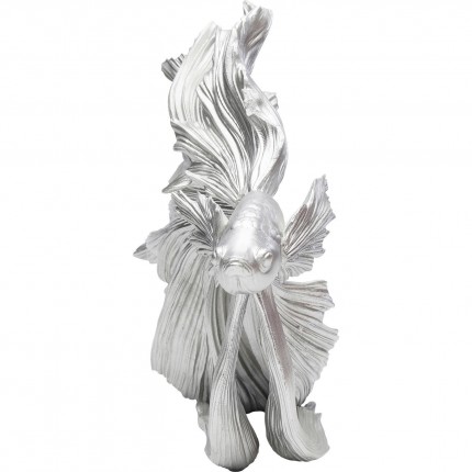 Deco betta fish 34cm silver Kare Design