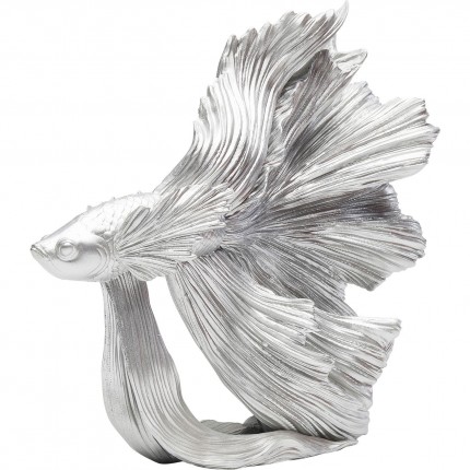 Deco betta fish 34cm silver Kare Design