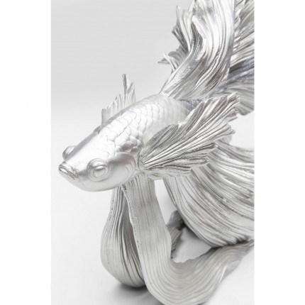 Deco betta fish 34cm silver Kare Design