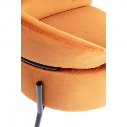 Chair with armrests Alexia velvet orange Kare Design