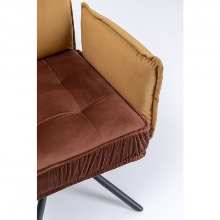 Chair with armrests Chelsea Brown Kare Design