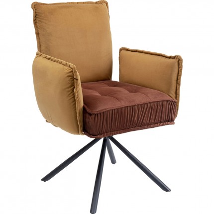 Chair with armrests Chelsea Brown Kare Design