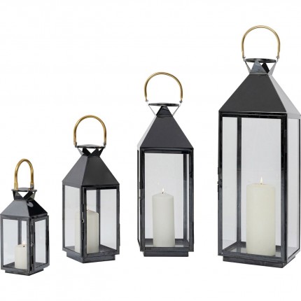 Lantern Giardino Black and Gold (4/Set) Kare Design