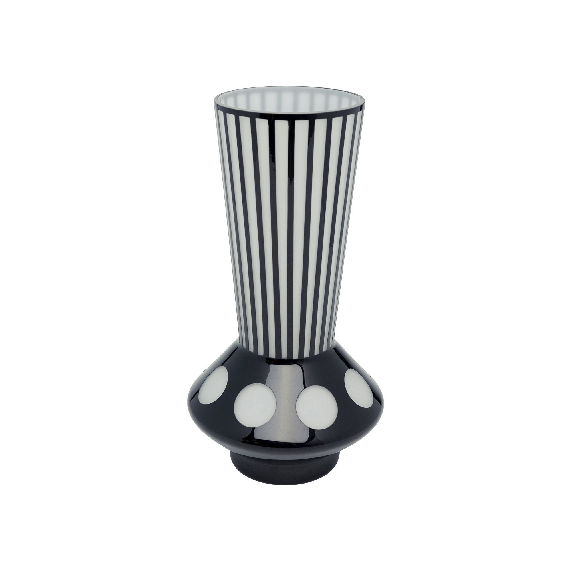 Vase Brillar noir et blanc 40cm Kare Design