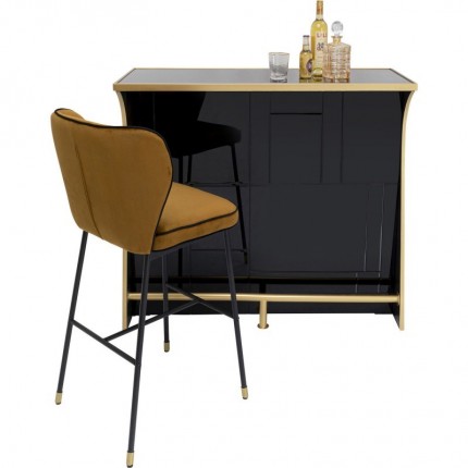 Bar Stool Irina ochre velvet Kare Design