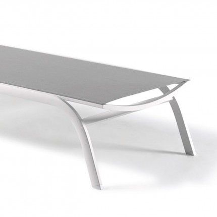 Gescova Zaragoza white and grey sunlounger