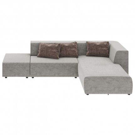 Corner Sofa Infinity Vegas right Grey 337cm Kare Design