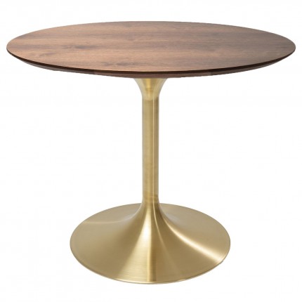 Table Invitation noyer & dorée Kare Design