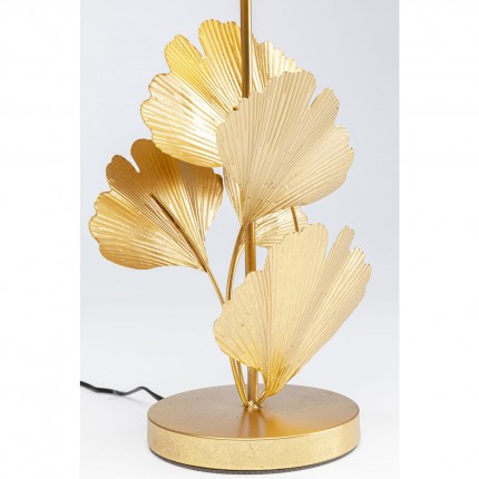 Table Lamp gingko leaves gold and black Kare Design