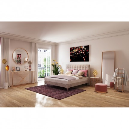 Miroir Curve rond 100cm laiton Kare Design