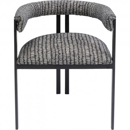 Chair with armrests Paris black Kare Design