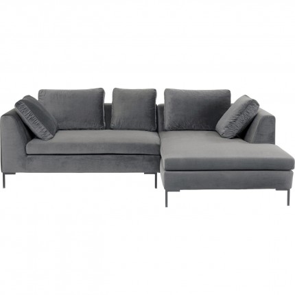 Corner Sofa Gianna Small Velvet Grey Right Kare Design