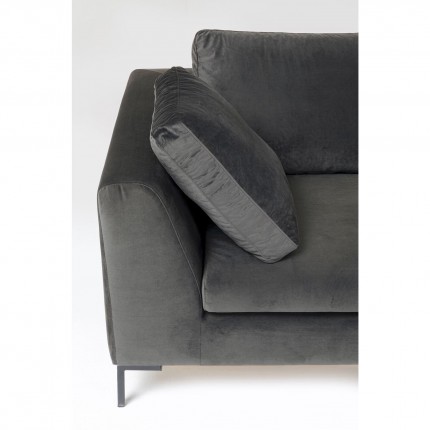 Corner Sofa Gianna Small Velvet Grey Right Kare Design