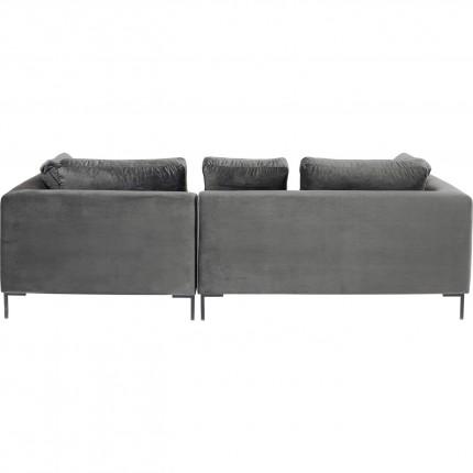 Corner Sofa Gianna Small Velvet Grey Right Kare Design