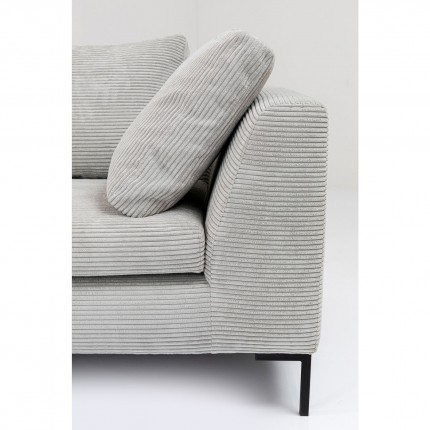 Corner Sofa Gianna Cord grey Left Kare Design