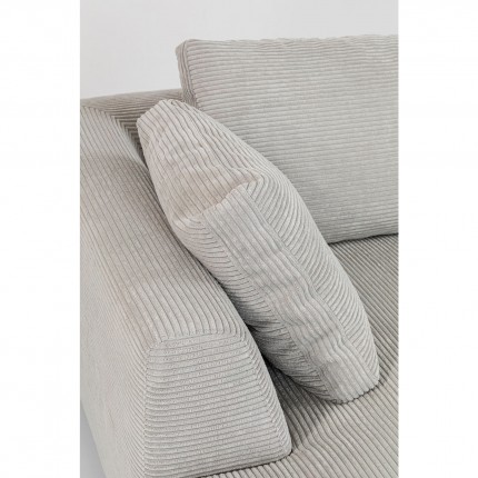 Corner Sofa Gianna Cord grey Left Kare Design