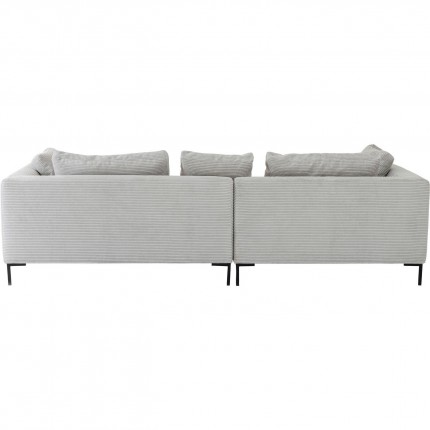 Corner Sofa Gianna Cord grey Left Kare Design