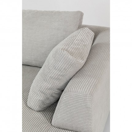 Corner Sofa Gianna Cord Grey Right Kare Design