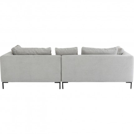 Corner Sofa Gianna Cord Grey Right Kare Design