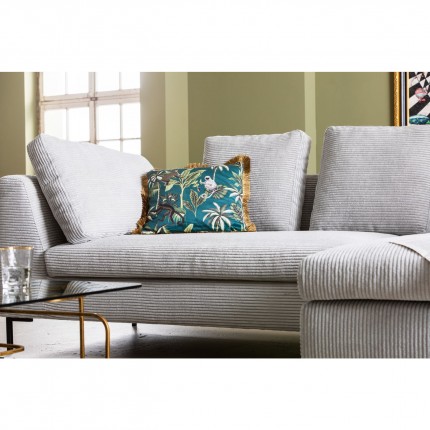 Corner Sofa Gianna Cord Grey Right Kare Design